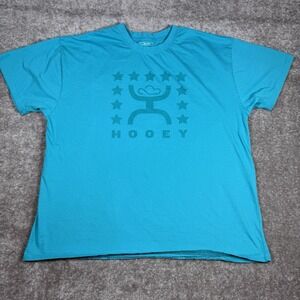 Hooey T-Shirt Men's XXL Blue Short Sleeve‎ Crew Neck Logo Western Cowboy Comfort